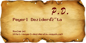 Peyerl Dezideráta névjegykártya